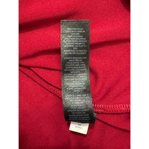 Size Small White House Black Market Dark Red Cold-Shoulder Lace Trim Top Blouse - Picture 8 of 8